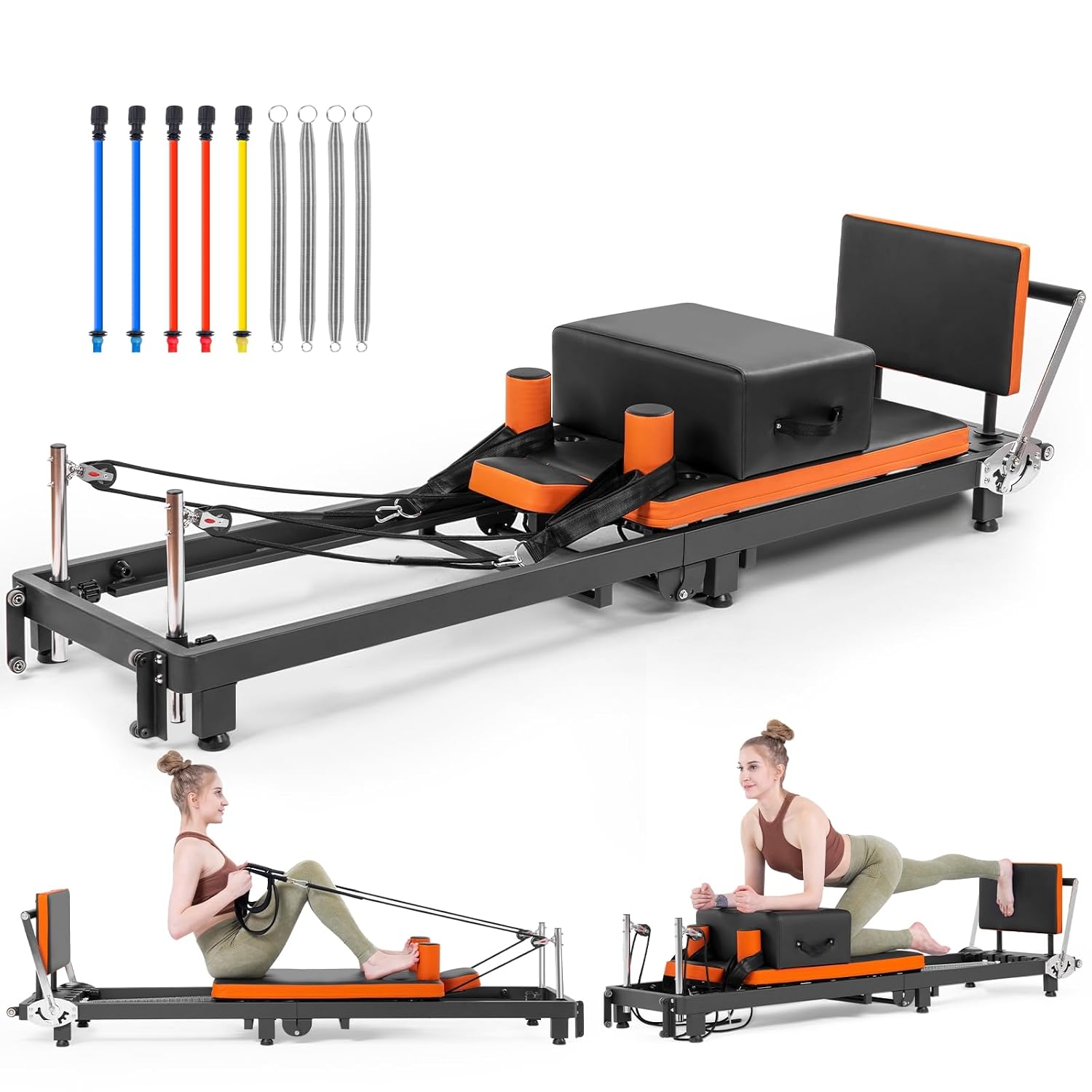 Home Gym In A Box - جهاز بيلاتس ريفورمر قابل للطي مع