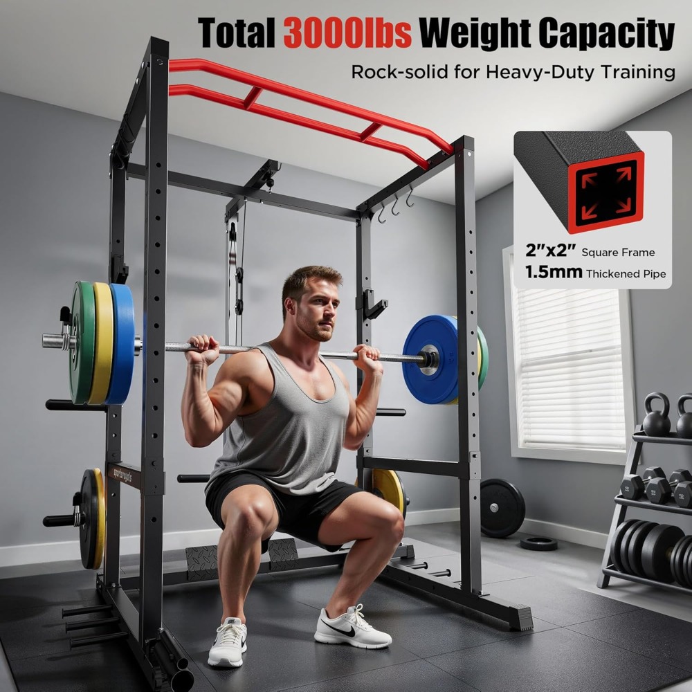 قفص قوة متعدد الوظائف مع نظام  - مراجعة Pulley Home Gym وسعره
