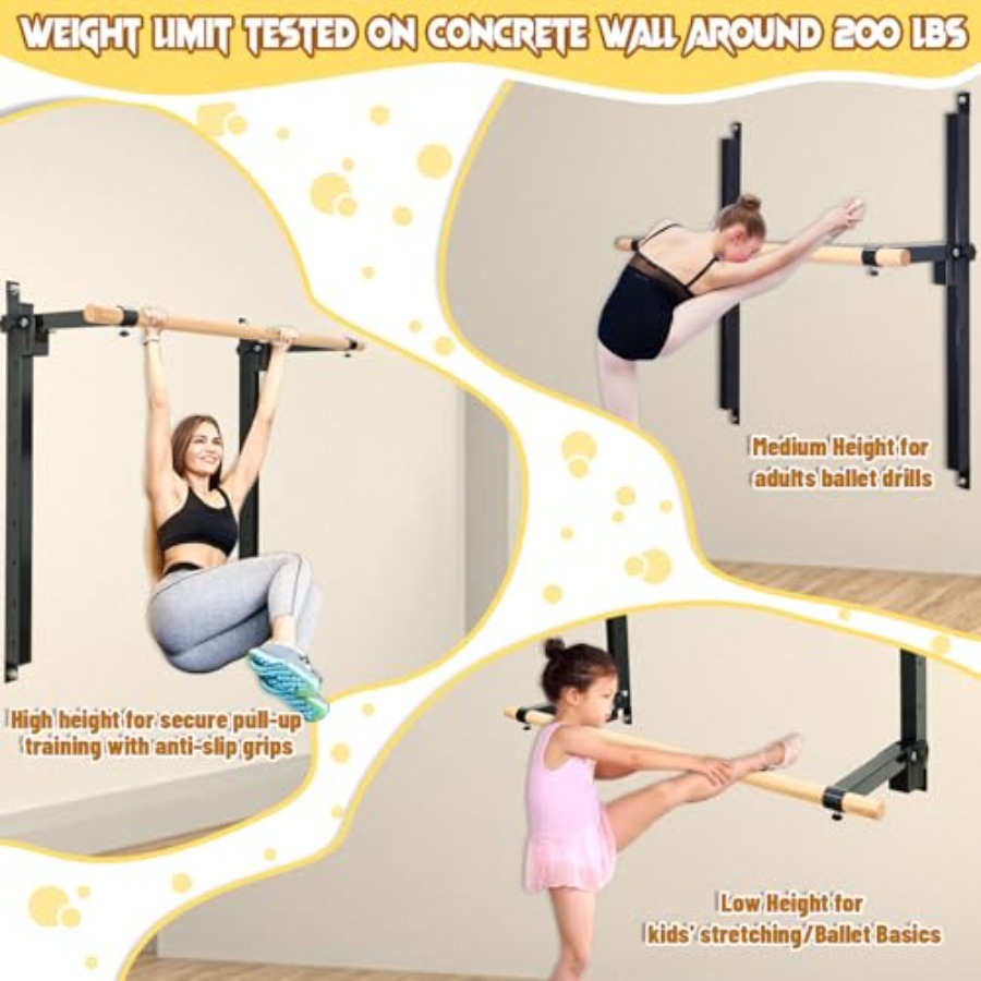 عارضة باليه قابلة للطي مثبتة ع - مراجعة Home Gym Wall Mounted وسعره