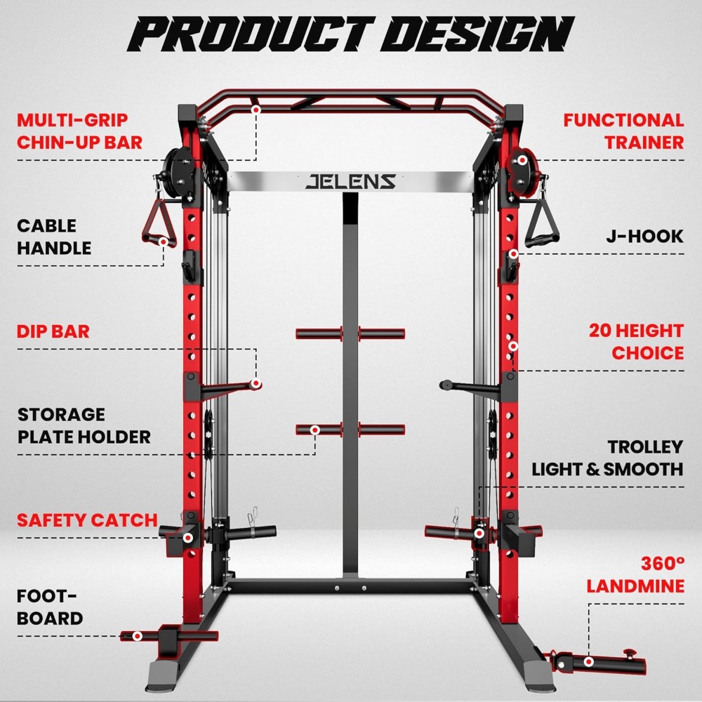 رف قوة متعدد الوظائف بسعة 2000 - مراجعة Pulley Home Gym وسعره