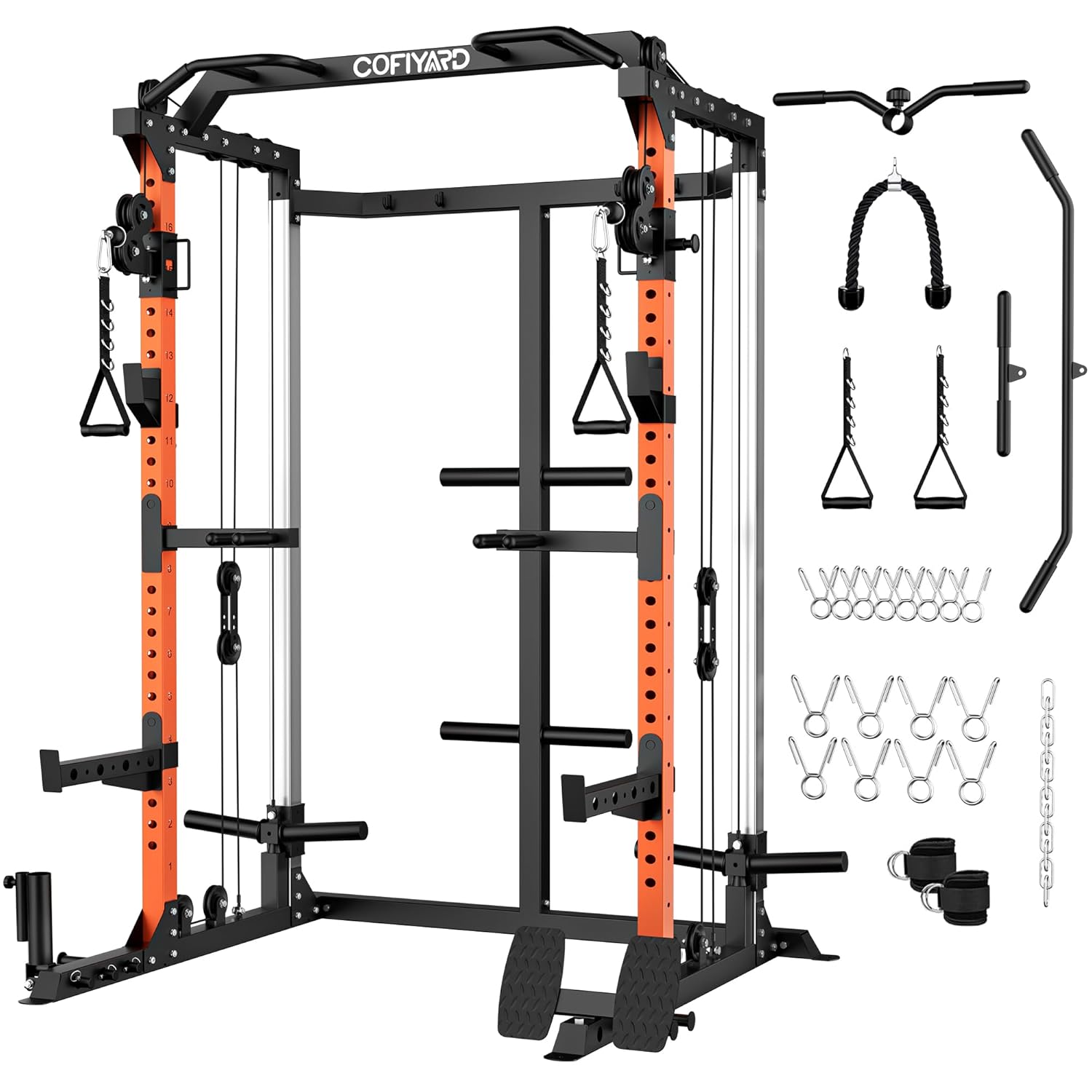 قفص تمارين القوة، رف قوة بنظام - مراجعة Pulley Home Gym وسعره